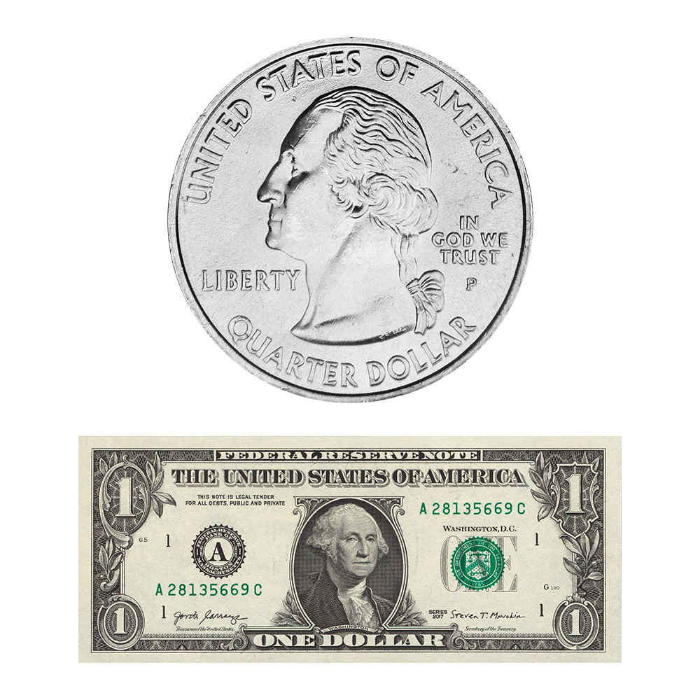 Set Dollar USA Traversée du Delaware - George Washington