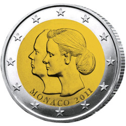 2 Euro Monaco BU 2011 Mariage Princier + 2 Euro Mariage Princier