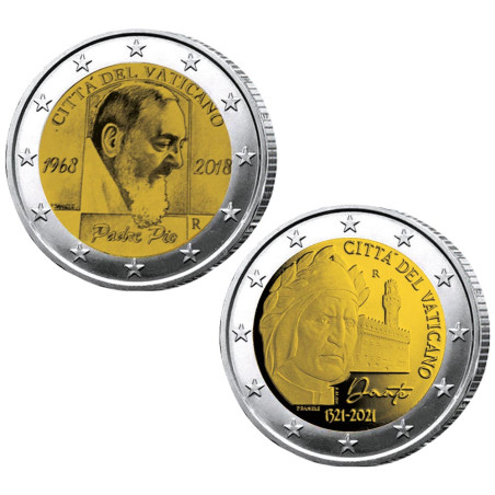 Lot 2 x 2 Euro Vatican BU