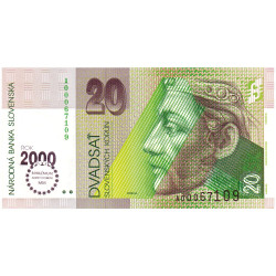 20 Korun  Slovaquie 2000 - Surimpression Bimilenium