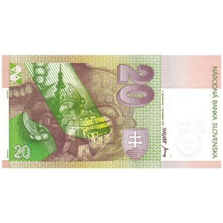 20 Korun  Slovaquie 2000 - Surimpression Bimilenium