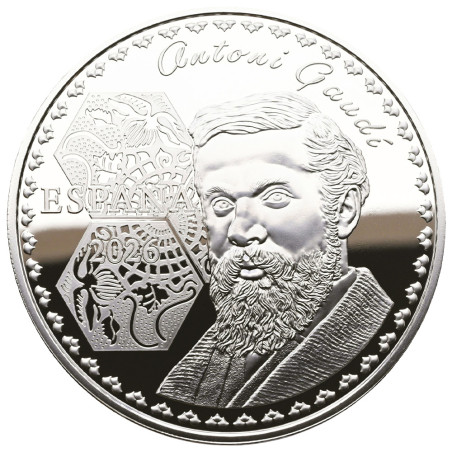 10 Euro Argent Espagne BE 2026 colorisée - Sagrada Família - Gaudí
