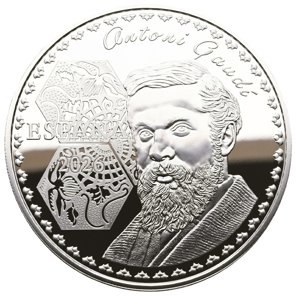 10 Euro Argent Espagne BE 2026 colorisée - Sagrada Família - Gaudí