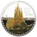 10 Euro Argent Espagne BE 2026 colorisée - Sagrada Família - Gaudí