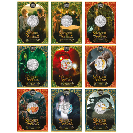 Lot 9 x 10 Euro Argent France 2026 - Le Seigneur des Anneaux + le coffret à -50%
