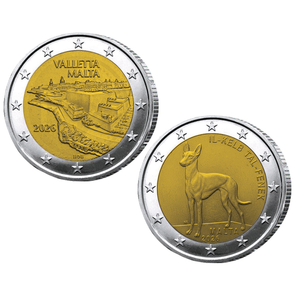 Lot 2 x 2 Euro Malte 2026