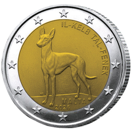 2 Euro Malte 2026 - Chien du pharaon