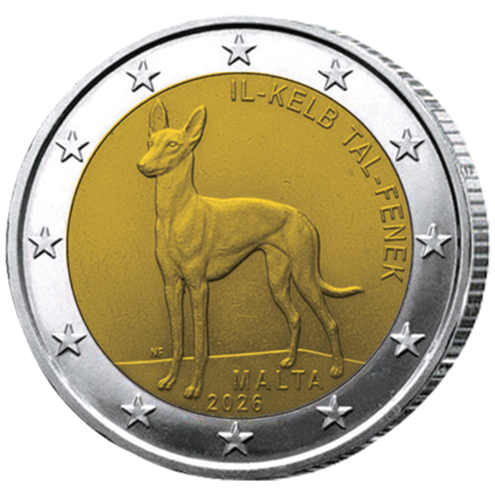 2 Euro Malte 2026 - Chien du pharaon