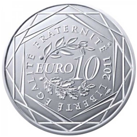 10 Euro Argent France 2011 - Rhône-Alpes