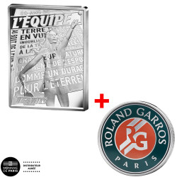 10 Euro Argent France BE 2026 - 80 ans de L’Équipe - Tennis + Médaille Souvenir Roland Garros Offerte