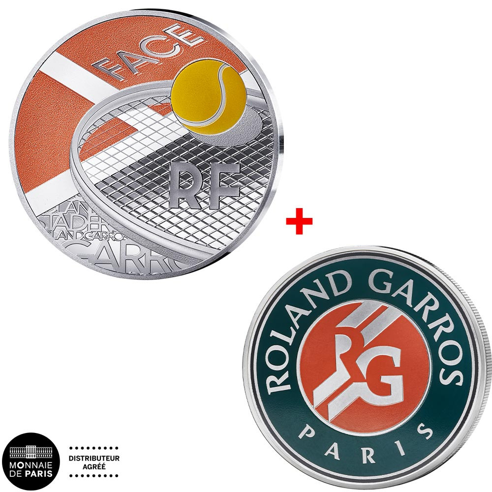 10 Euro Argent France BE 2025 colorisée - Roland-Garros + Médaille Souvenir Roland Garros Offerte