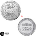 10 Euro Argent France BE 2025 colorisée - Roland-Garros + Médaille Souvenir Roland Garros Offerte