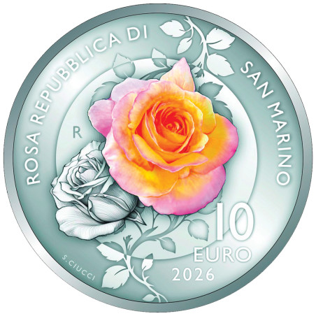 10 Euro Saint-Marin 2026 colorisée - Rose