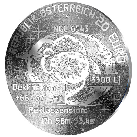 20 Euro Argent Autriche BE 2026 colorisée - Nébuleuse de l'Œil de Chat (3)