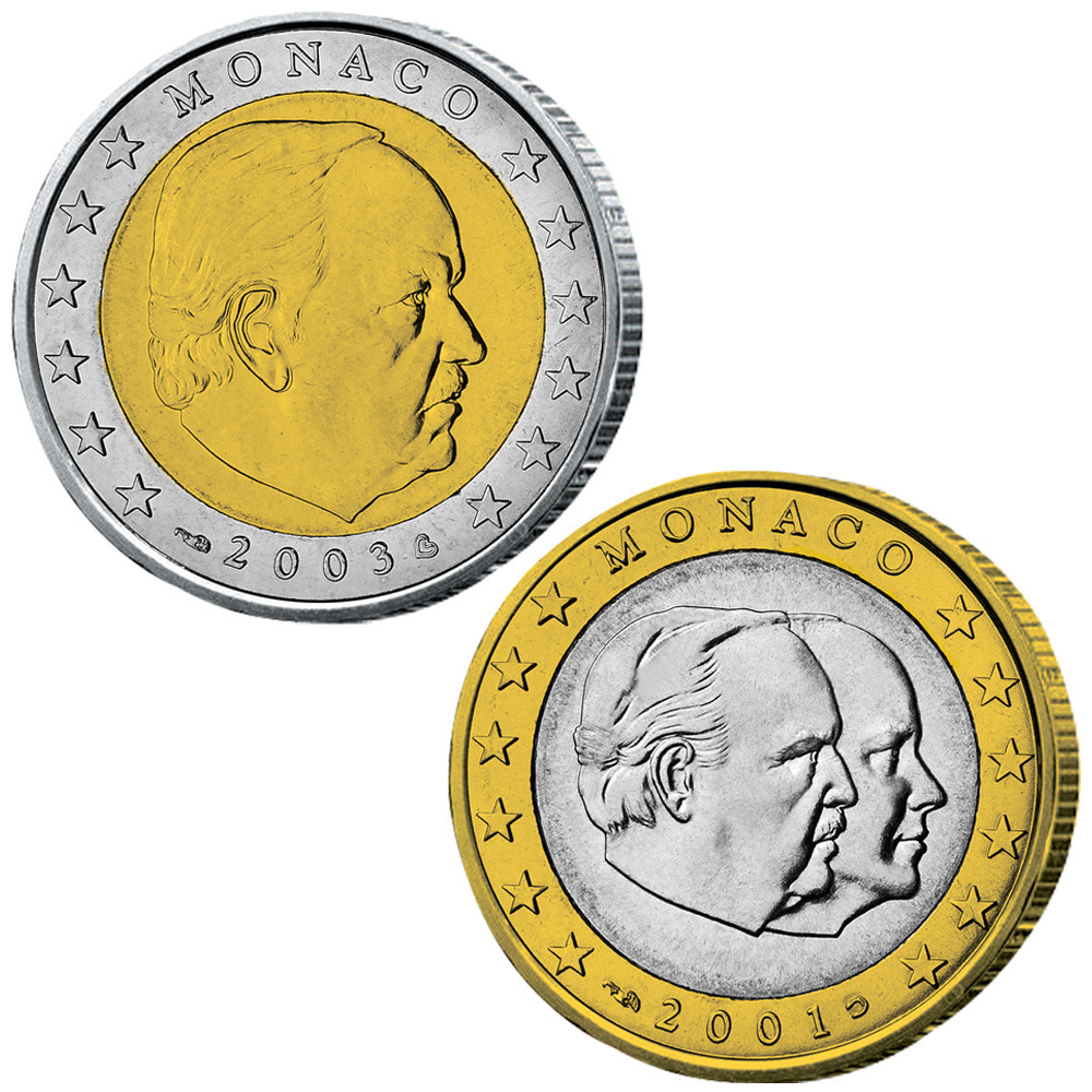 Set Monaco 1 Euro et 2 Euro