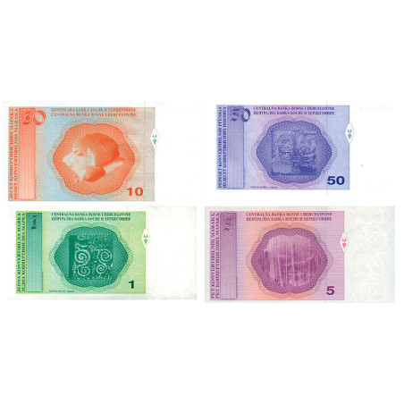 Lot 4 billets  Bosnie-Herzégovine 1998-2008 (3)