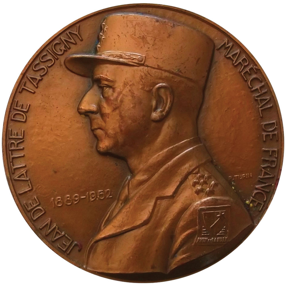 Pièce de collection en Bronze - Maréchal de Lattre  de Tassigny