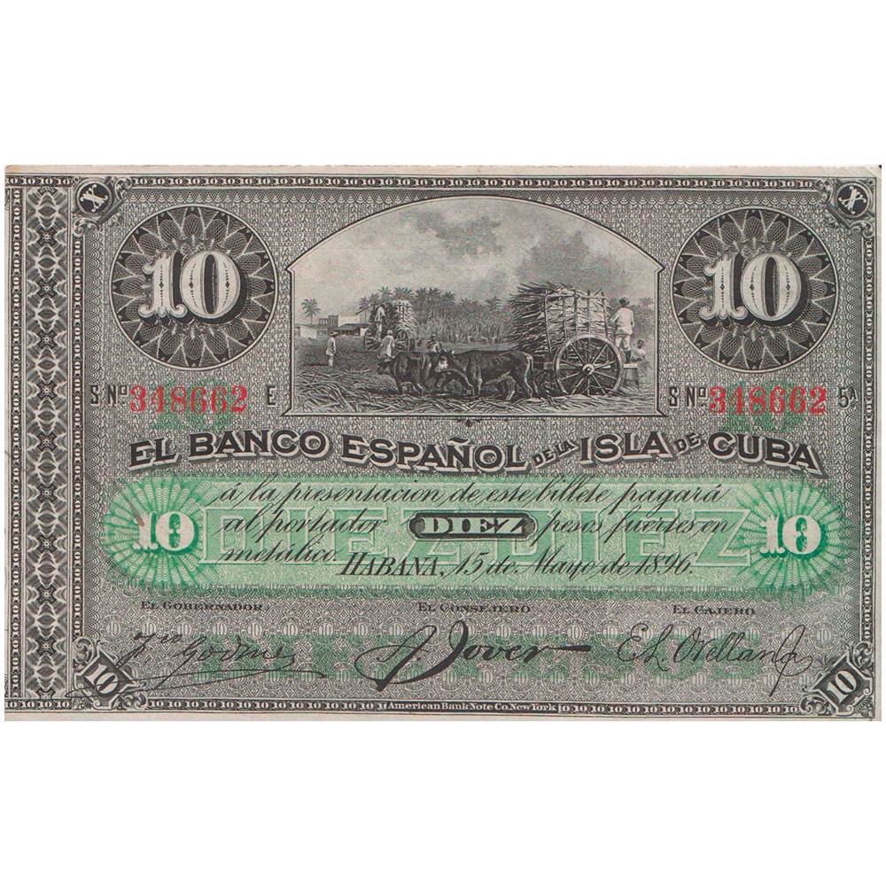10 Pesos Cuba 1896