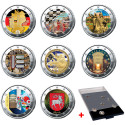 Lot  8 x 2 Euro colorisées 2025