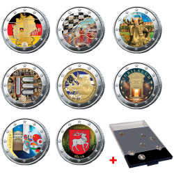 Lot  8 x 2 Euro colorisées 2025