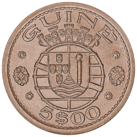 5 Escudos Guinée Portugaise 1973 (2)