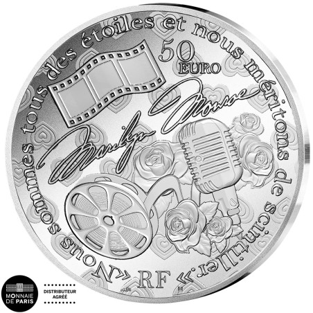50 Euro Argent France BE 2026 - Marilyn Monroe (2)