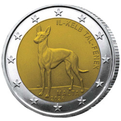 2 Euro Malte BU 2026 - Chien Pharaon