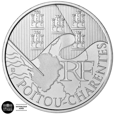 10 Euro Argent France 2010 - Région Charente Poitou