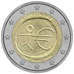 2009 - Chypre - 2 Euro commémorative 10 ans de l'Union Economique et Monétaire