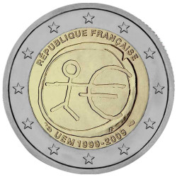 2009 - France - 2 Euro commémorative 10 ans de l'Union Economique et Monétaire