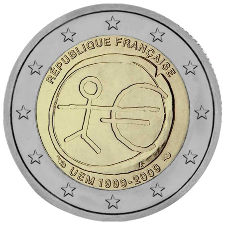 2009 - France - 2 Euro commémorative 10 ans de l'Union Economique et Monétaire
