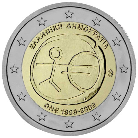 2009 - Grèce - 2 Euro commémorative 10 ans de l'Union Economique et Monétaire