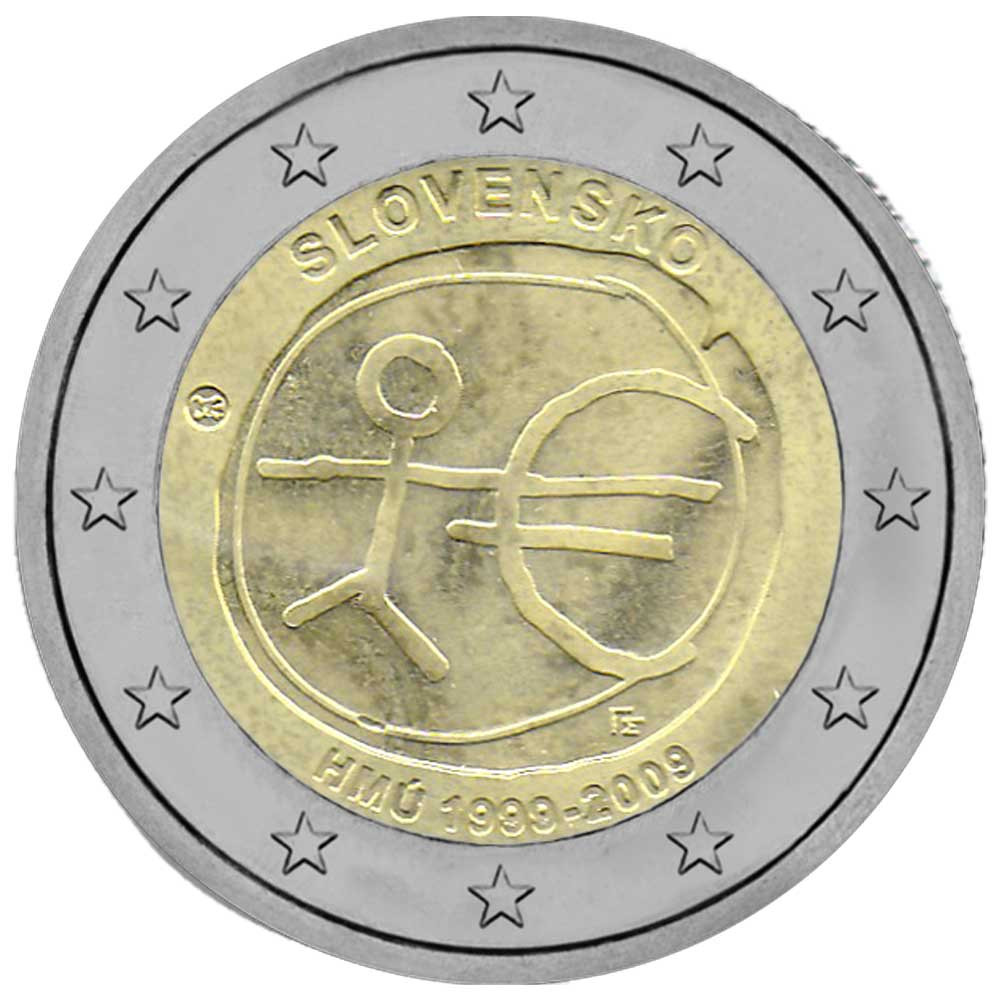2 Euros Slovaquie 2009 – 10 ans de l’union économique et monétaire