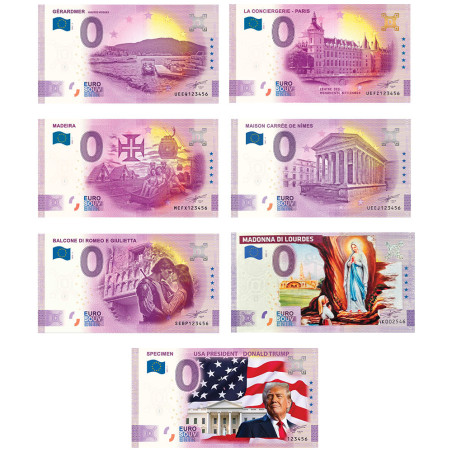 Lot 14 Billets Souvenir 0 Euro + 1 Billet Suprise Offert (2)