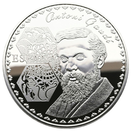 10 Euro Argent Espagne BE 2026 colorisée - Casa Milà - Antoni Gaudí