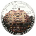 10 Euro Argent Espagne BE 2026 colorisée - Casa Milà - Antoni Gaudí (2)