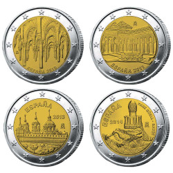 Lot 4 x 2 Euros Espagne - Monuments