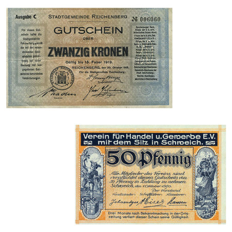 Lot de 2 billets Allemagne
