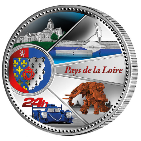Pièce de collection colorisée - Pays de la Loire