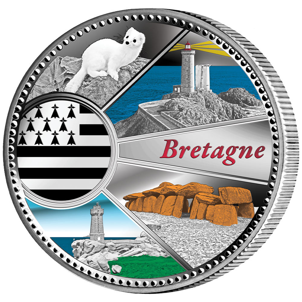 Pièce de collection colorisée - Bretagne