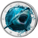 2 Euro enduite - Requin blanc
