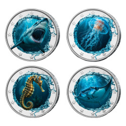 Lot 4 x 2 Euro  Faune sauvage marine