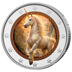 2 Euro enduite - Licorne