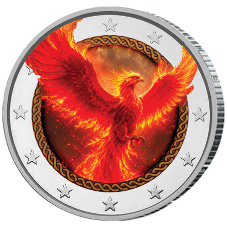 2 Euro enduite - Phénix