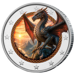 2 Euro enduite - Dragon