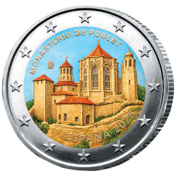 2 Euro Espagne 2026 colorisée - Abbaye de Poblet