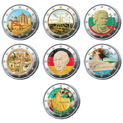 Lot 7 x 2 Euro 2026 colorisées