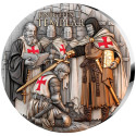 5 Dollars Argent 2026 colorisée - Chevaliers Templiers