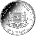 100 Shillings Argent BU 2026 - Eléphant (2)