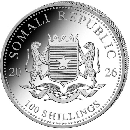 100 Shillings Argent BU 2026 - Eléphant (2)